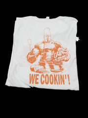 White Orange glittery logo tshirt - No weak points