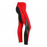 Sporty Red Black heart patchwork leggings - No weak points