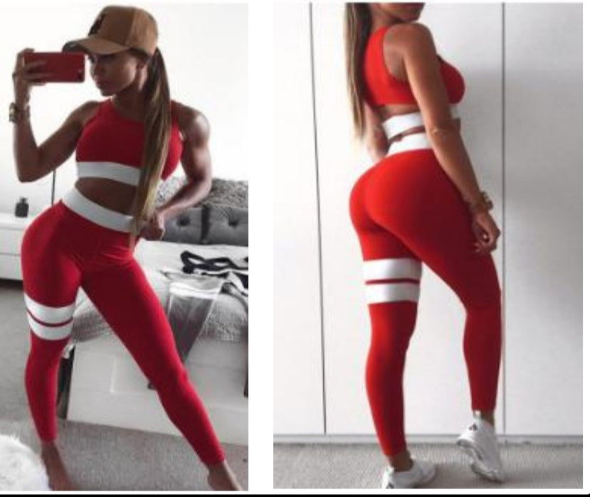 Yoga set Red and White - No weak points