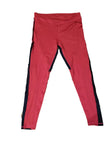 Sporty Red Black heart patchwork leggings - No weak points