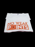 White Orange glittery logo tshirt - No weak points
