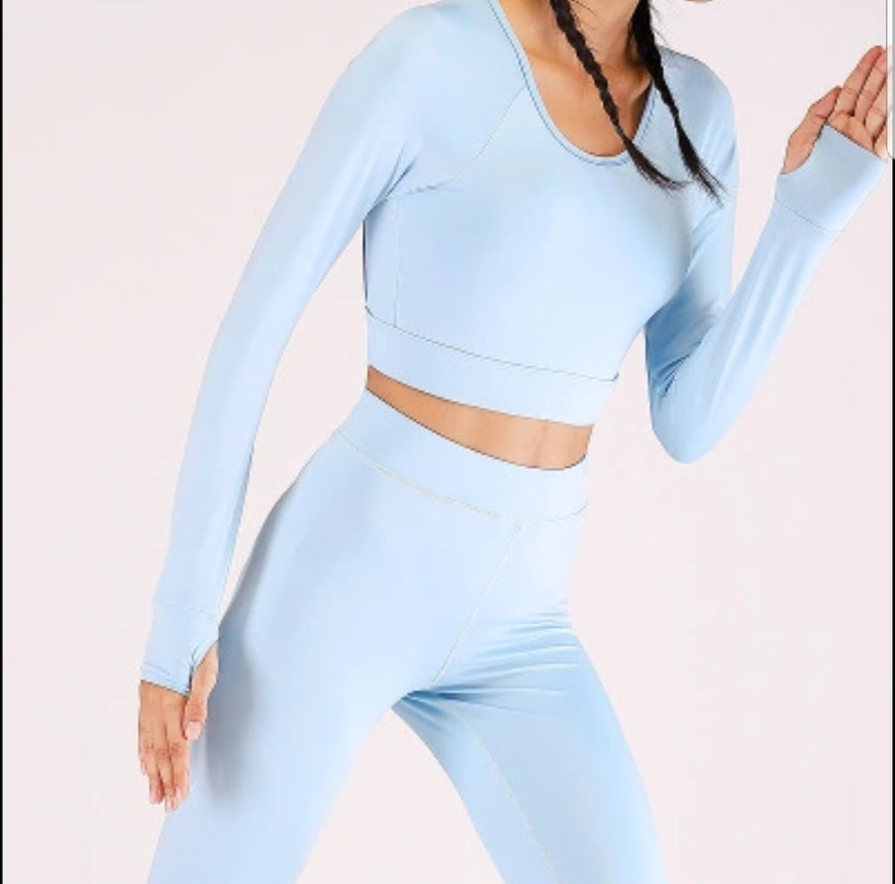 Powder blue Yoga set - No weak points